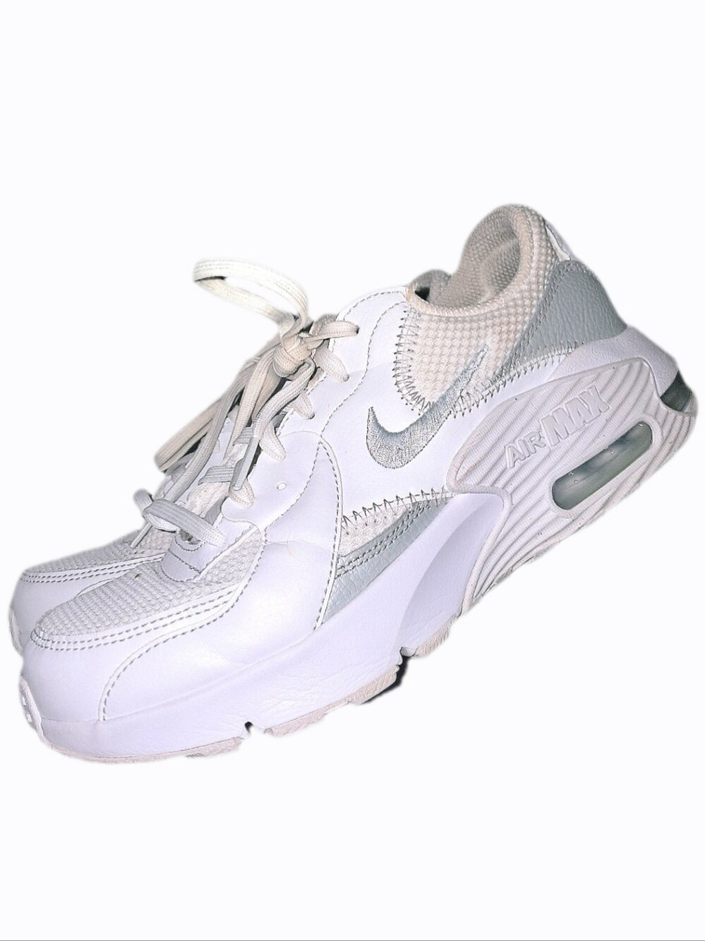 Nike Air Max Women's White and Light Gray Athletic Sneakers | Women's Size 6.5